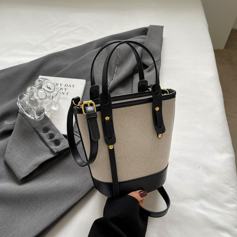 

Модная и повседневная портативная сумка-ведро женская модная сумка через плечо 2024 года новинка лето женская сумка подмышкой чёрный