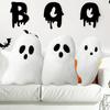Ghost Plush White Ghost Halloween Pillow Ghost Funny Stuffed Animal Cartoon Cute Halloween Home Decorations for Bedside Sofa Car