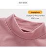 Children's Brushed Collar Underwear Set - Boys and Girls Warm Solid Color Autumn/Winter Pajamas