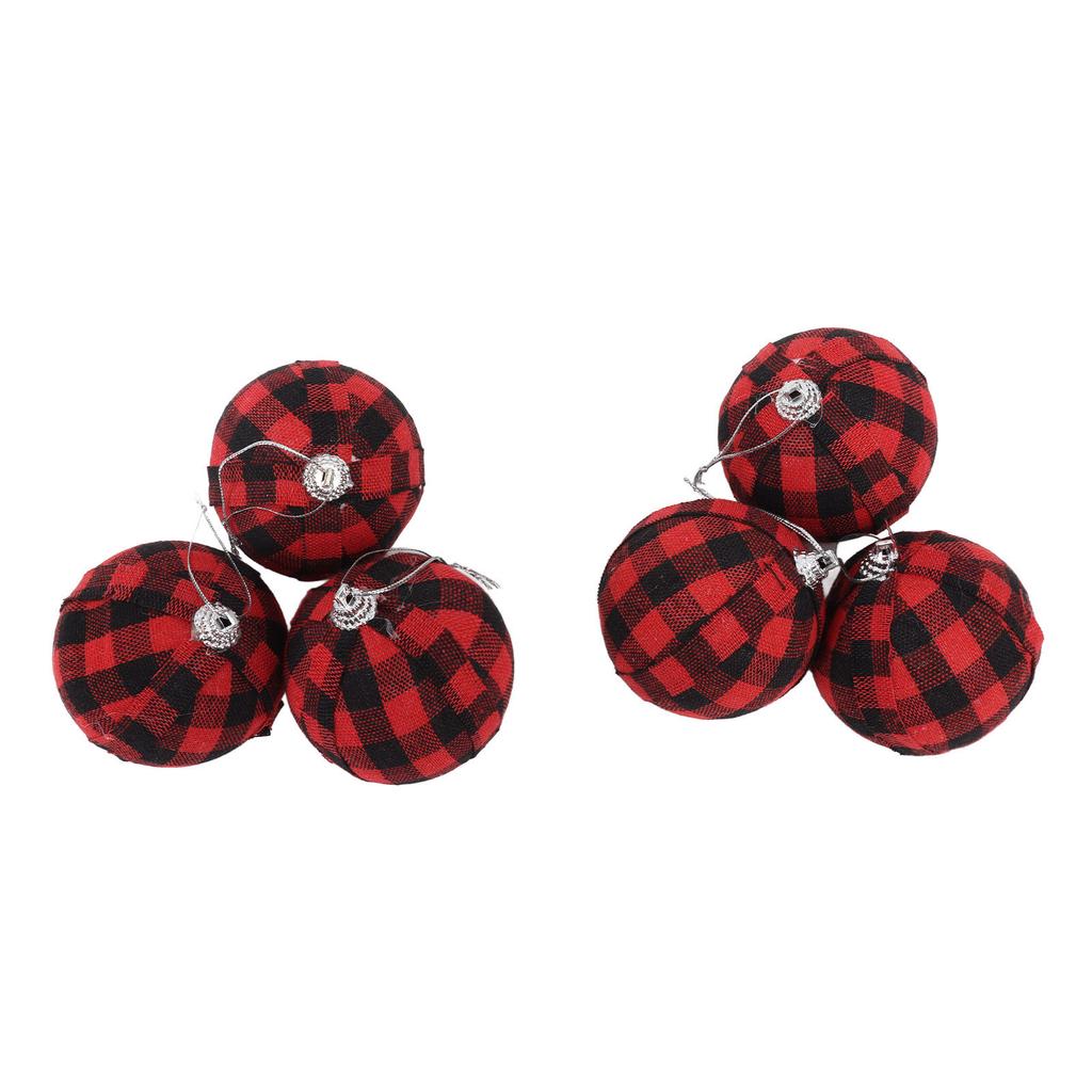 6 Stück 70 mm 2,76 Zoll Weihnachtskugeln Weihnachtsbaumschmuckkugeln Neujahrsdeko Rot