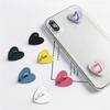 2/5PCS Cute DIY Adhesive Phone Charm Holder Metal Heart Mobile Phone Case Finger Ring Stand Phone Chain Decoration Hooks