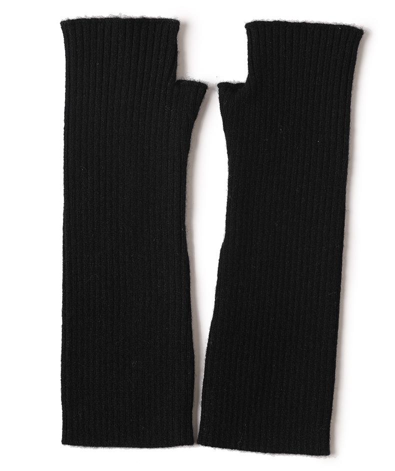 Damen Kaschmir Strick gestreifte Winter-Halbfingerhandschuhe