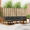 Outdoor Sofa Set with Cushions 6 pcs Natural and Anthracite