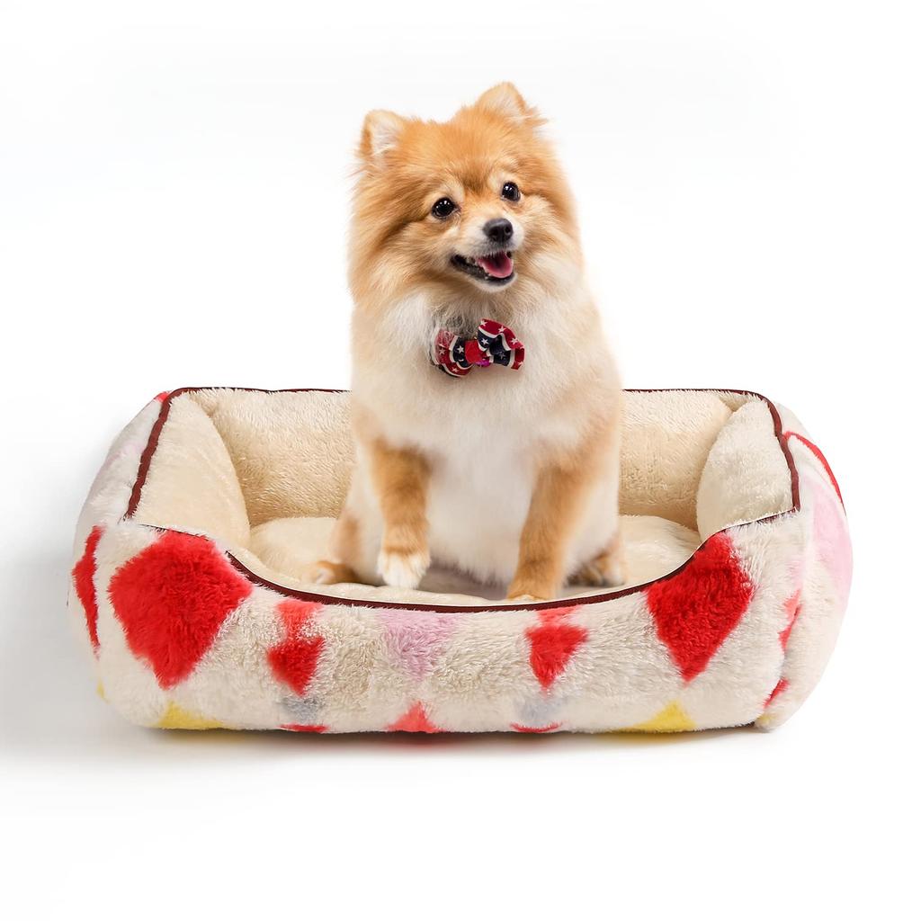 JEMA Gemma Pet Pet Pet Sleeping Fluffy Rabbit Fur with Diamond for Small and Medium Dogs and Size L Cat/Dog Bed, Bed, Sofa, Cushion, Mat,
