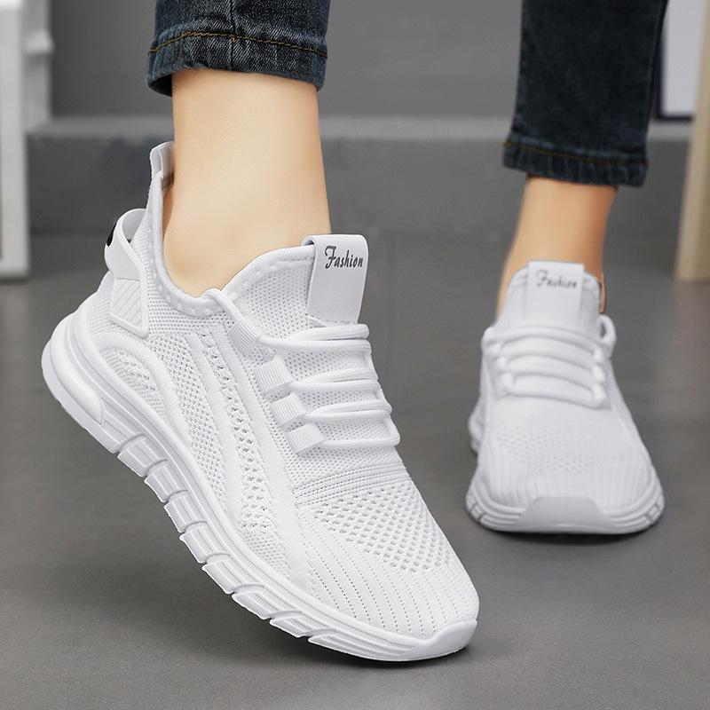 Shoes Women's Shoes Versatile Spring New Fashion Casual Sports Shallow Mouth Single Shoes 2025 Flying Weaving Women's Shoes