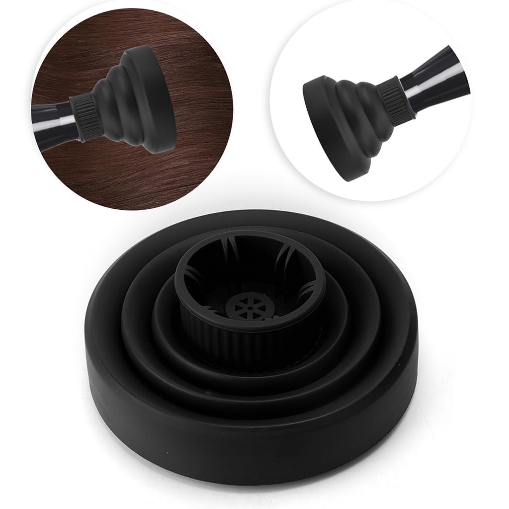 Professional Folding Hair Dryer Diffuser Cover Hairdressing Blower Wind Cover (Black)