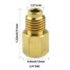 Adaptor R134A R12 Adapter 1/2" ACME Male 1/4" SAE Adapter Air Conditioner Conditioner Adapter Quick Connect