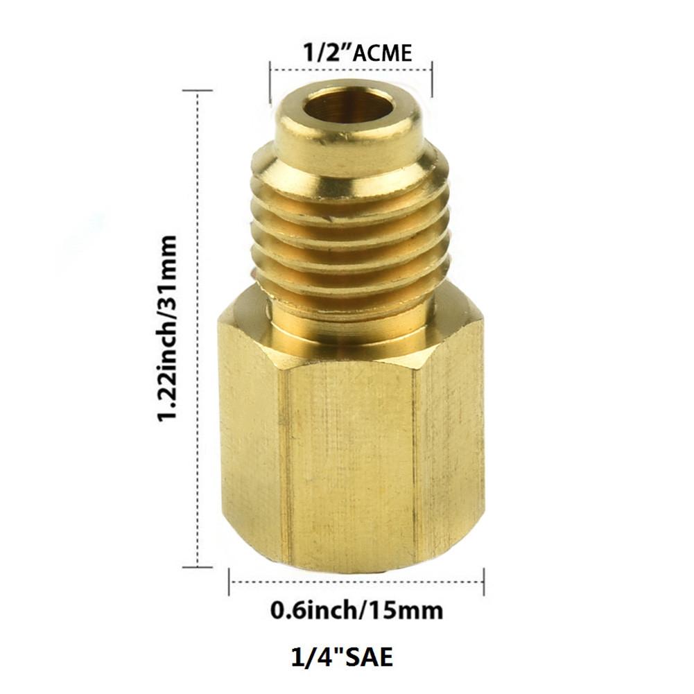 Adaptor R134A R12 Adapter 1/2" ACME Male 1/4" SAE Adapter Air Conditioner Conditioner Adapter Quick Connect