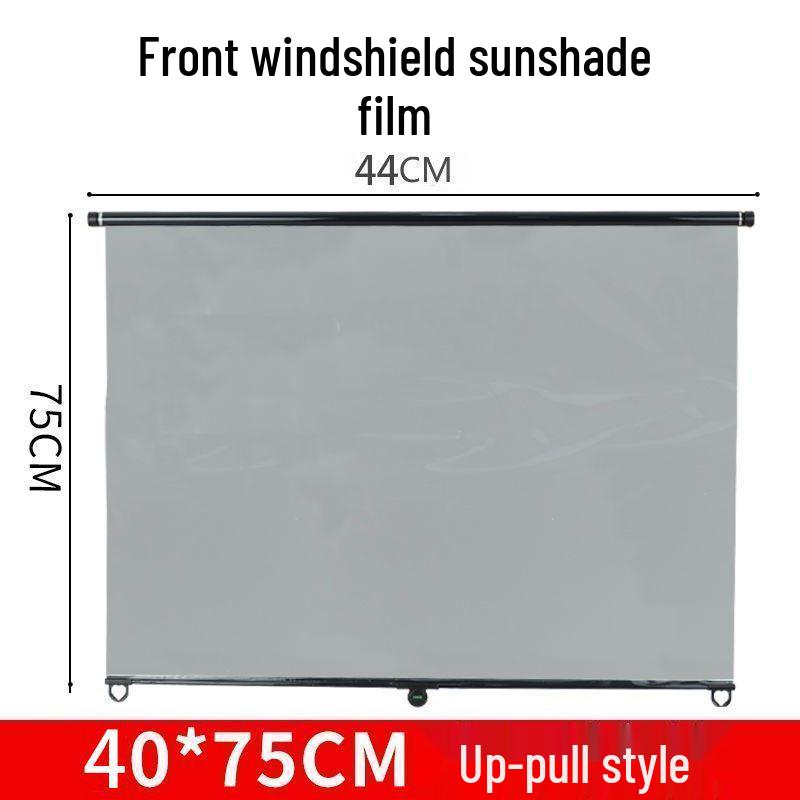 Retractable Anti-UV Heat Resistant Car Windshield Sunshade for Truck and Bus Black Heat/UV Film