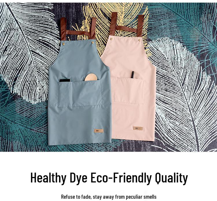 Korean Style Waterproof Unisex Kitchen Apron with Custom Logo