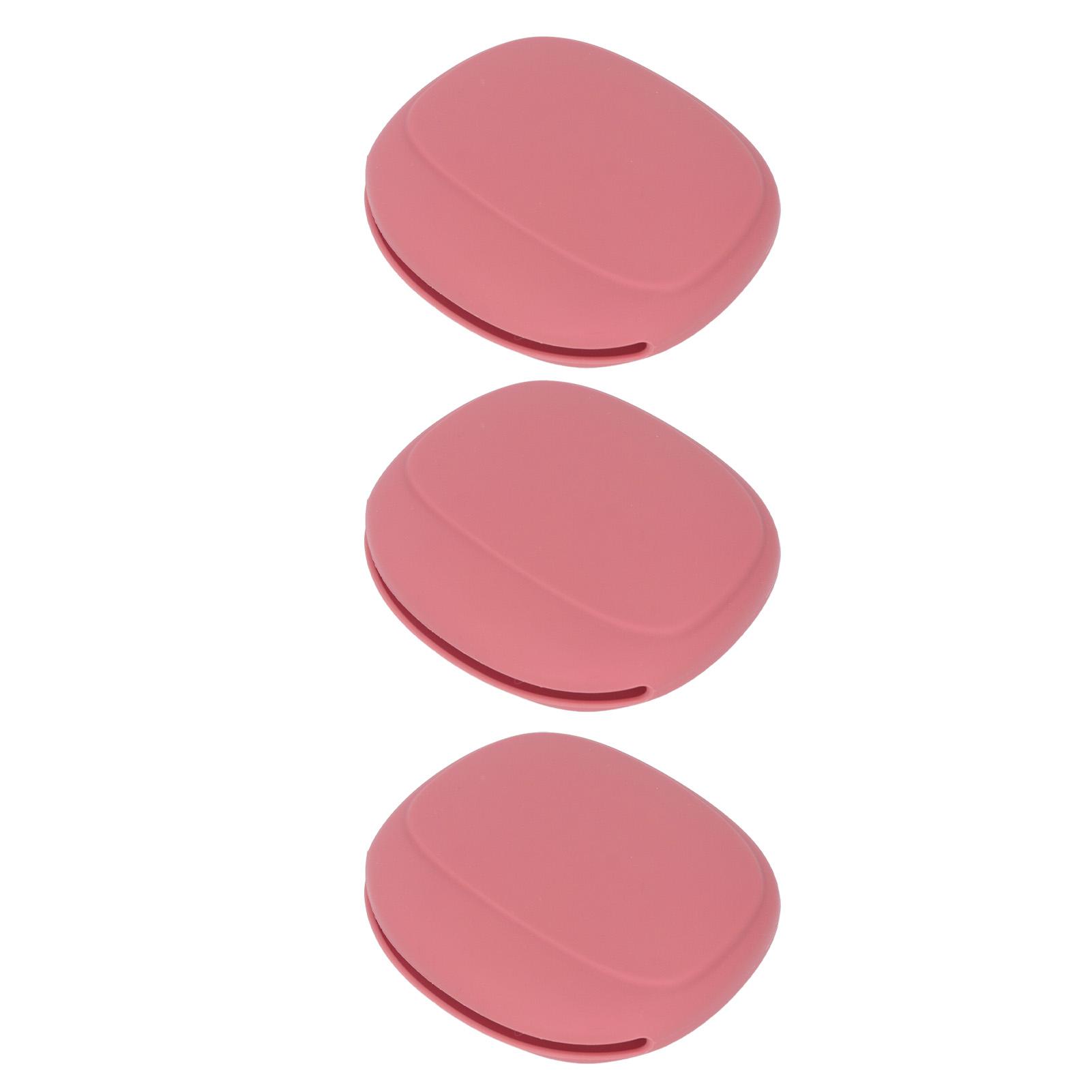 

3 шт. Защитный чехол для переноски наушников Портативный мини-силиконовый чехол для хранения наушников для дома Серый розовый