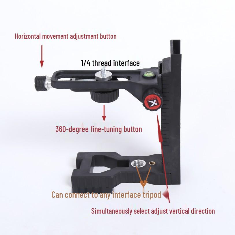 Infrared Laser Level with Multi-functional L-Type Lifting Bracket - Strong Magnetic Ceiling & Wall Mount
