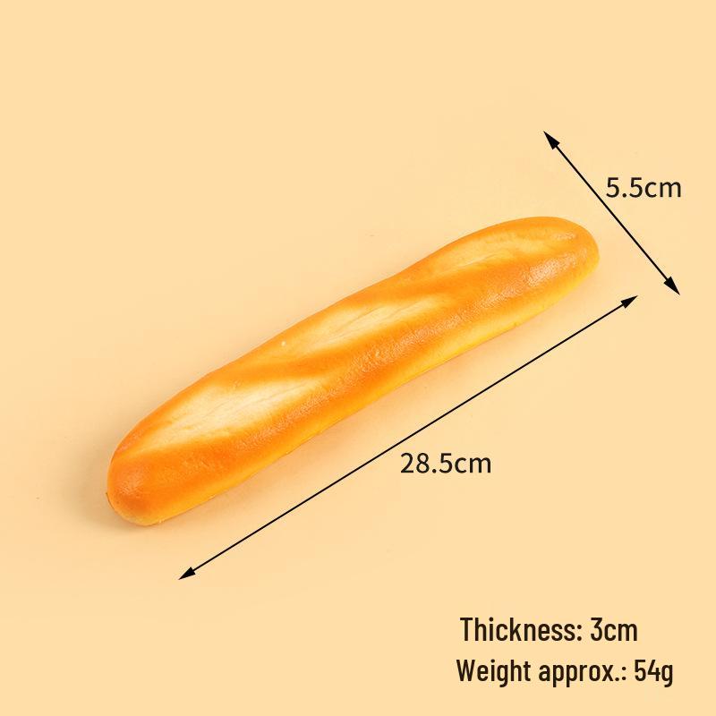 Baguette e Bruco in PU Sintetico, Oggetto di Scena per Esposizione, Decorazione o Servizi Fotografici