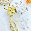 2PCS Gold/Silver Plum Blossom Napkin Ring Luxury Decorative Chinese-style Napkin Ring Metal Elegant Napkin Buckle Special Events