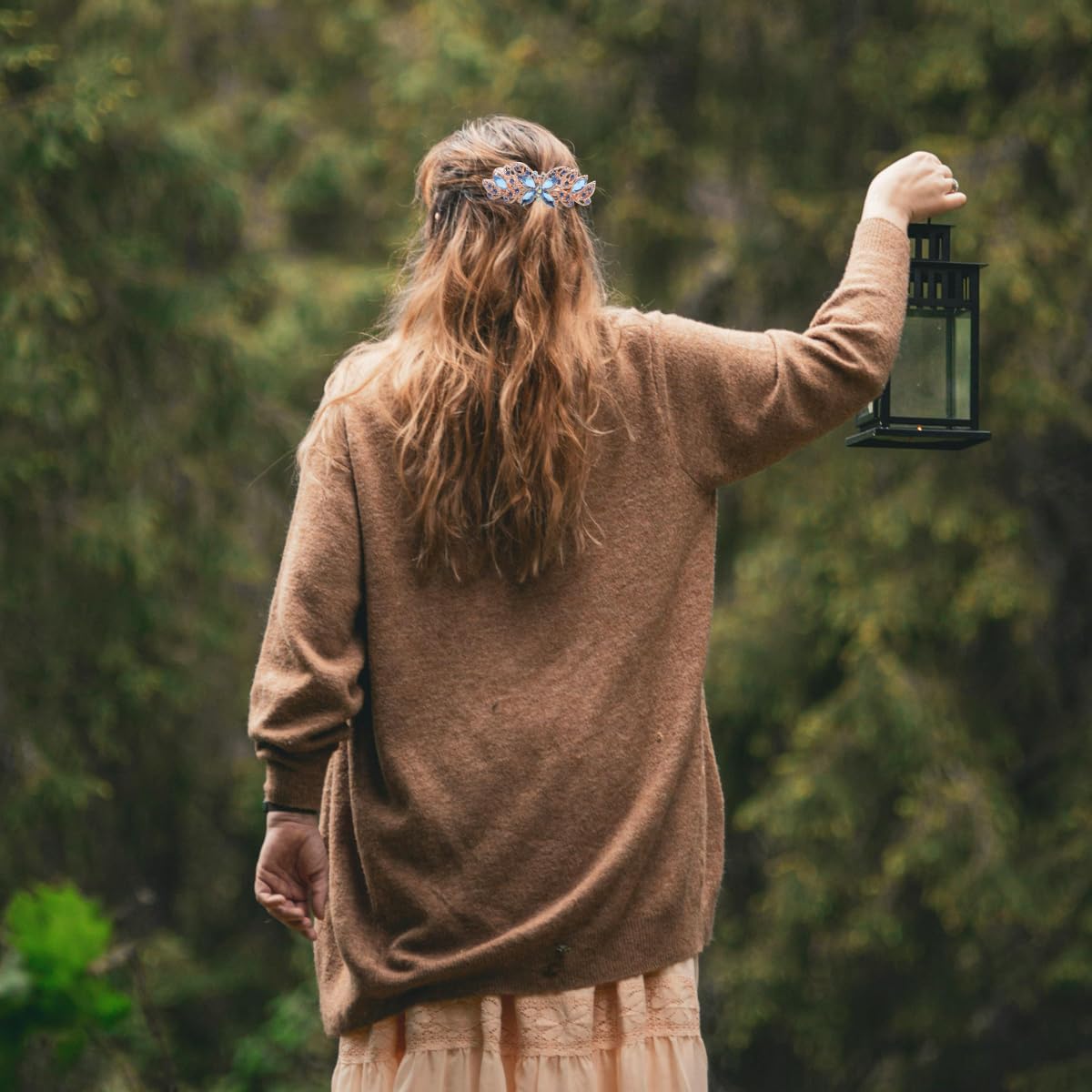 FZBNSRKO Elegant Hair Clips,4 Pcs Rhinestones Metal Hair Barrettes,Spring Hair Barrettes,Sparkly Metal Hair Clip Ponytail Holder Hair Accessories for