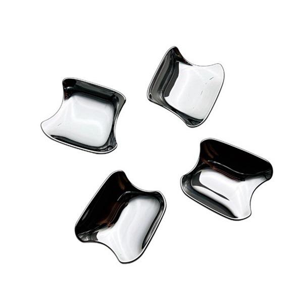 4-Color ABS Car Door Handle Bowl Cover - Silver, Exterior Accessory
