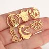 5Pcs Horse/Hat/Horseshoe/Cactus/Boot Charms Stainless Steel Western Cowboy Pendants DIY Bracelet Necklace Crafts Jewelry Making