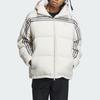 Adidas Originals FW23 Winter Series 670 Stripe Design Zip-Up Hooded Down Jacket Men Outerwear Clear-Brown IU4830