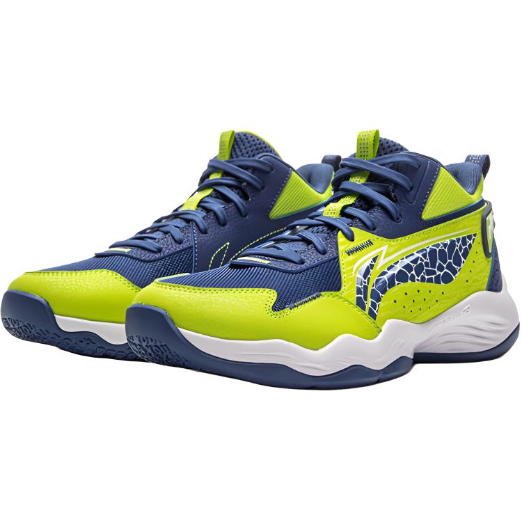 Li Ning Kids Basketball Comfortable Support Durable Rebound Breathable Lightweight Shock Absorption Mid-Top Basketball Shoes YKBV103-7