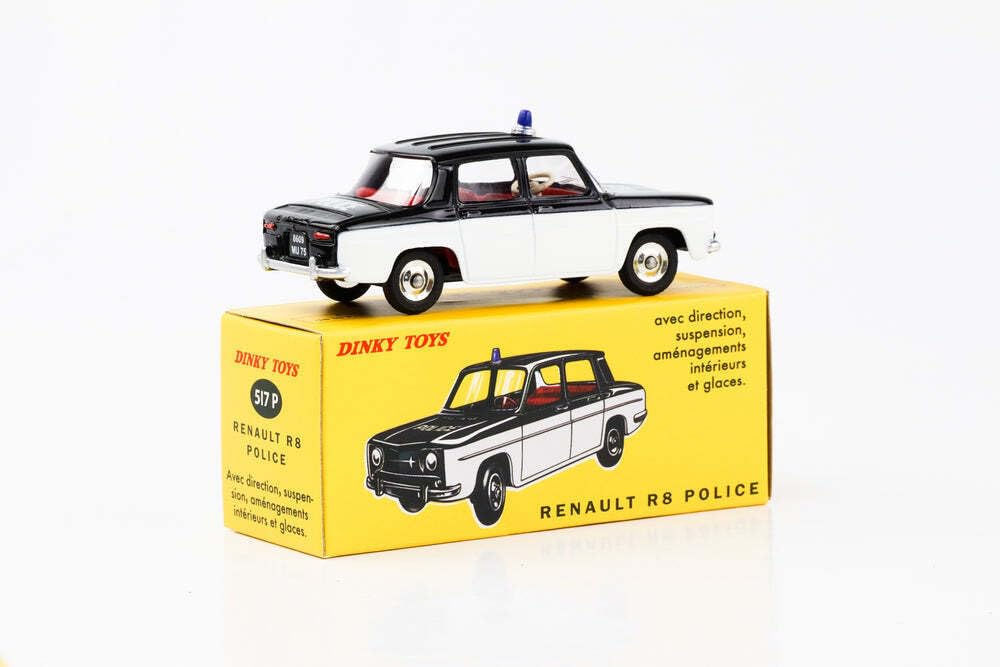 DINKY TOYS 1/43 Renault 8 Polizeiauto Neuauflage Miniaturauto