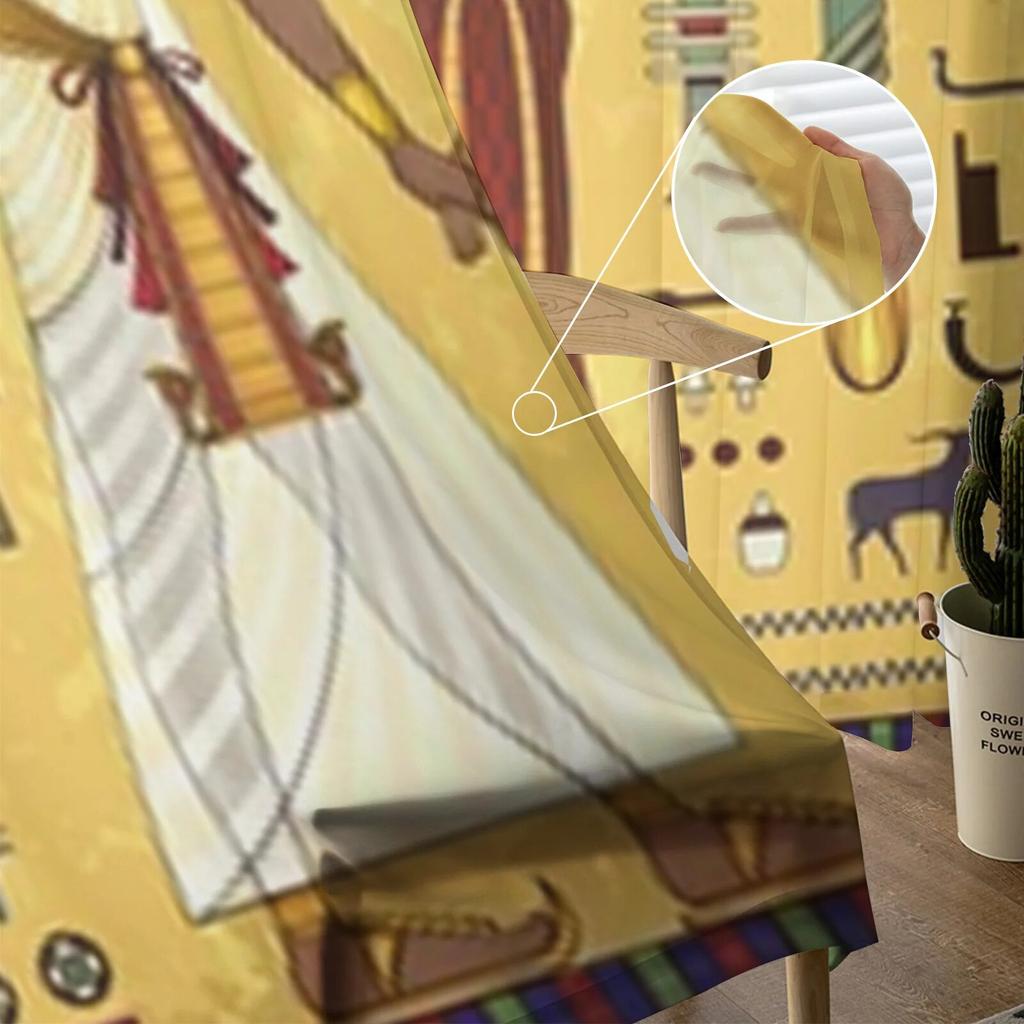 Antikens Egypten Skira gardiner för vardagsrum Barnrum Tyllgardiner Köksfönsterbehandling Draperier