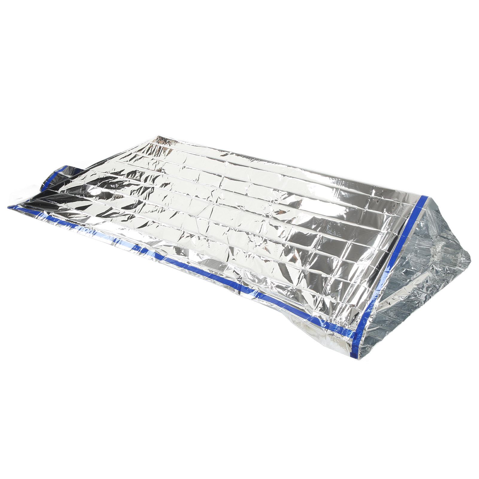 

Одеяло для выживания Водонепроницаемое Складное Аварийное Термоодеяло для Кемпинга на Открытом Воздухе, Пешего Туризма, Серебристое 200x100см серебряный