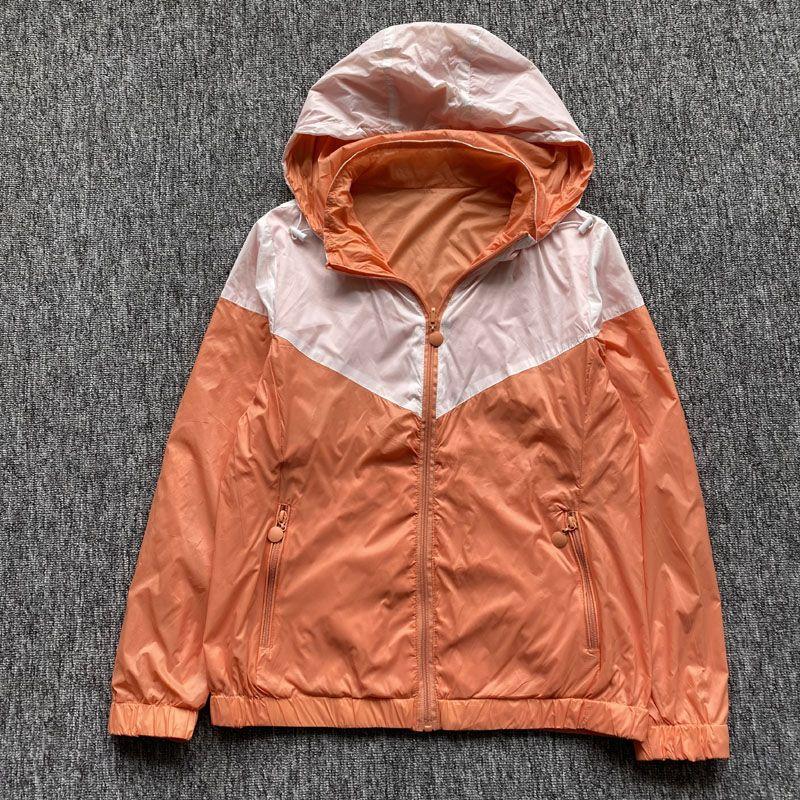 

Одежда для спорта Nude Feel Wind Shield Двусторонняя Носимая Шелковистая Прохладная Подвеска Подходящий Цвет Контрастная Лоскутная Ветровка Одежда для Защиты от Солнца + ORANGE XL