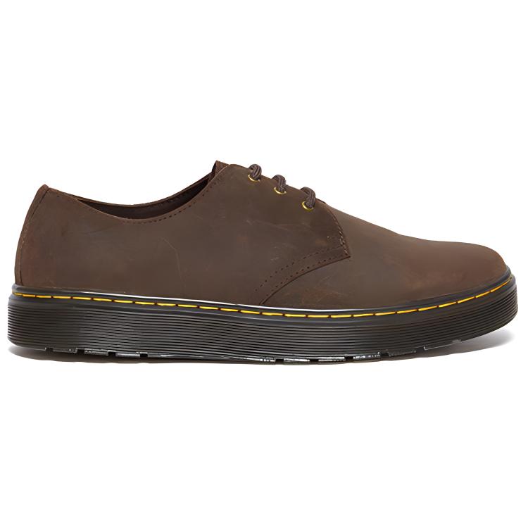 Dr. Martens Leather Lightweight Low-Top Casual Shoes Unisex Sneaker Brown 31548201