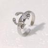 18K Goldplattierter Edelstahl Krabbenring - Serie Meeresbewohner