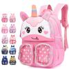 Adorable Oxford Kids Backpack Air-breathable Lightweight Dinosaurdouble-shoulder Bag Wholesale Green