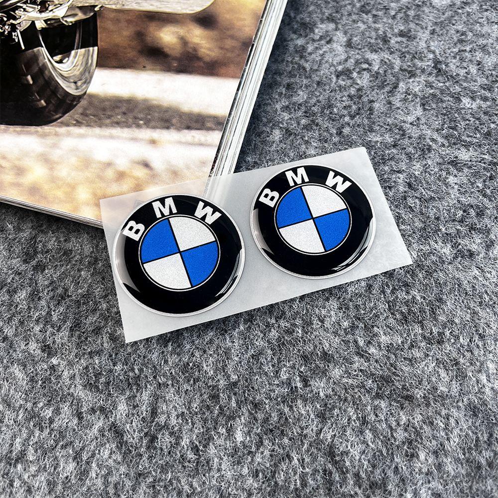 IQJD2 Car Steering Wheel Stickers Motorcycle Body Hub Decorative Sticker For BMW M Power Performance For BMW 50th Auto Car Accessory