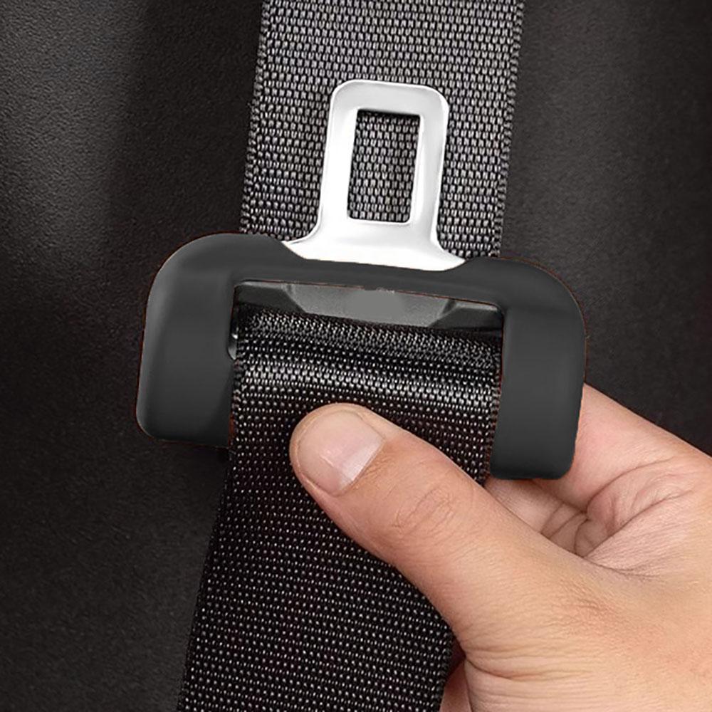 2PCS Car Seat Belt Buckle Covers Anti-Scratch Silicone Protective Cover for Lixiang L6 / L7 / L8 / L9