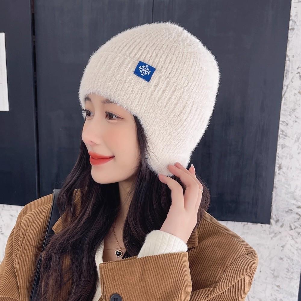 Knitted Earflap Winter Hat Warm Windproof Knit Ski Hat Fashion Knitted Beanie  Outdoor Activities