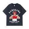 275 GSM Gewaschene T-Shirts 100% Baumwolle Hajime no Ippo V10 Druck Unisex Schweres Baumwoll-T-Shirt