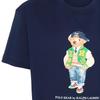 Polo Ralph Lauren Letter Bear Print Crew Neck Short Sleeve T-Shirt Men Tops Blue 710854497-039