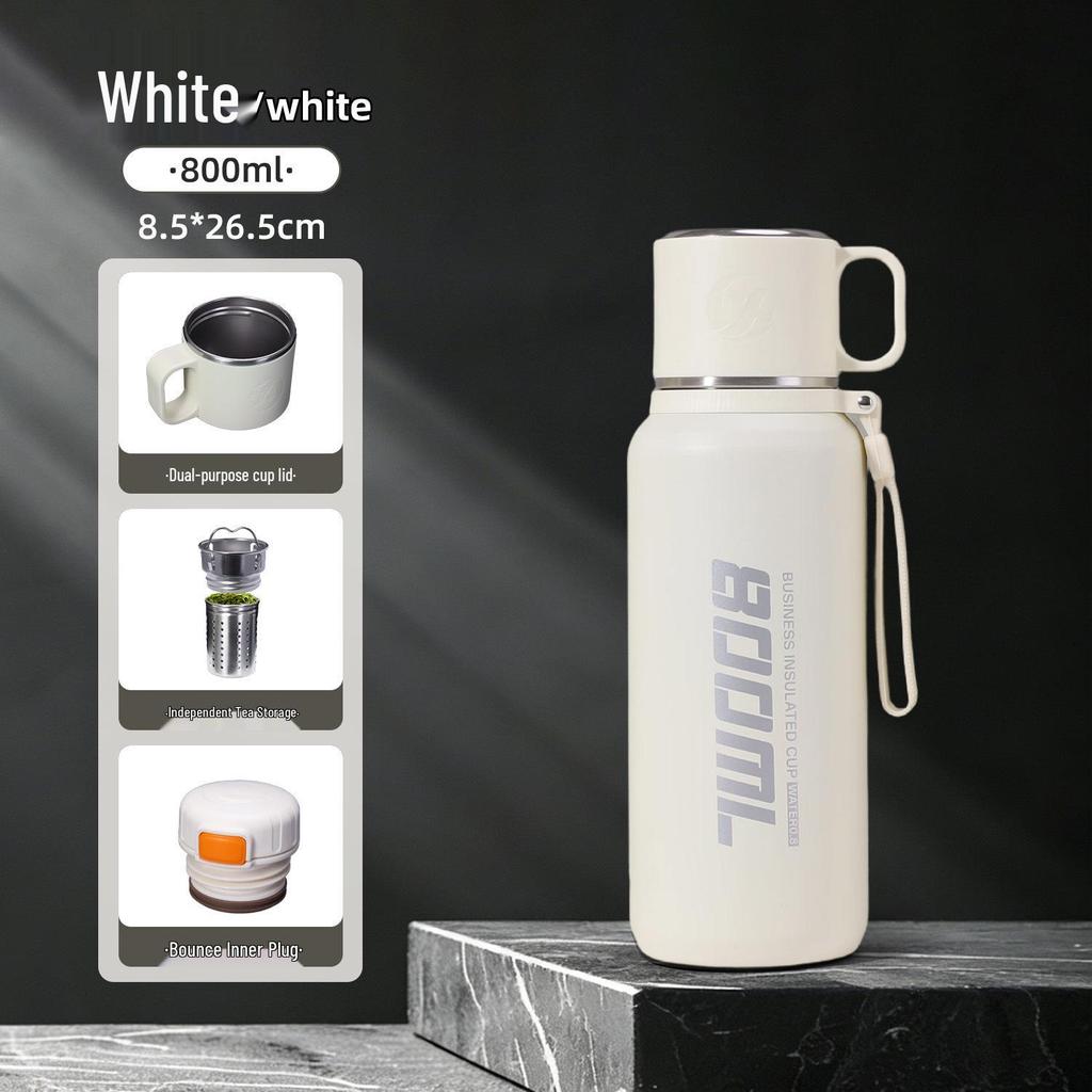 Large Capacity 316 Stainless Steel Thermos with Tea Infuser – Portable, Leak-Proof Bottle for Hot/Cold Retention