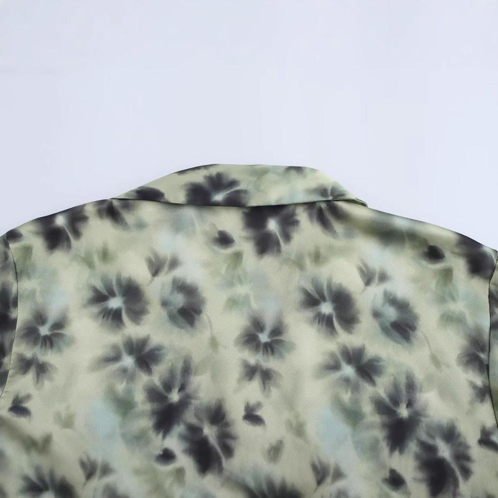 2025 Spring Women's European & American Fashion Silk Satin Classic Shirt