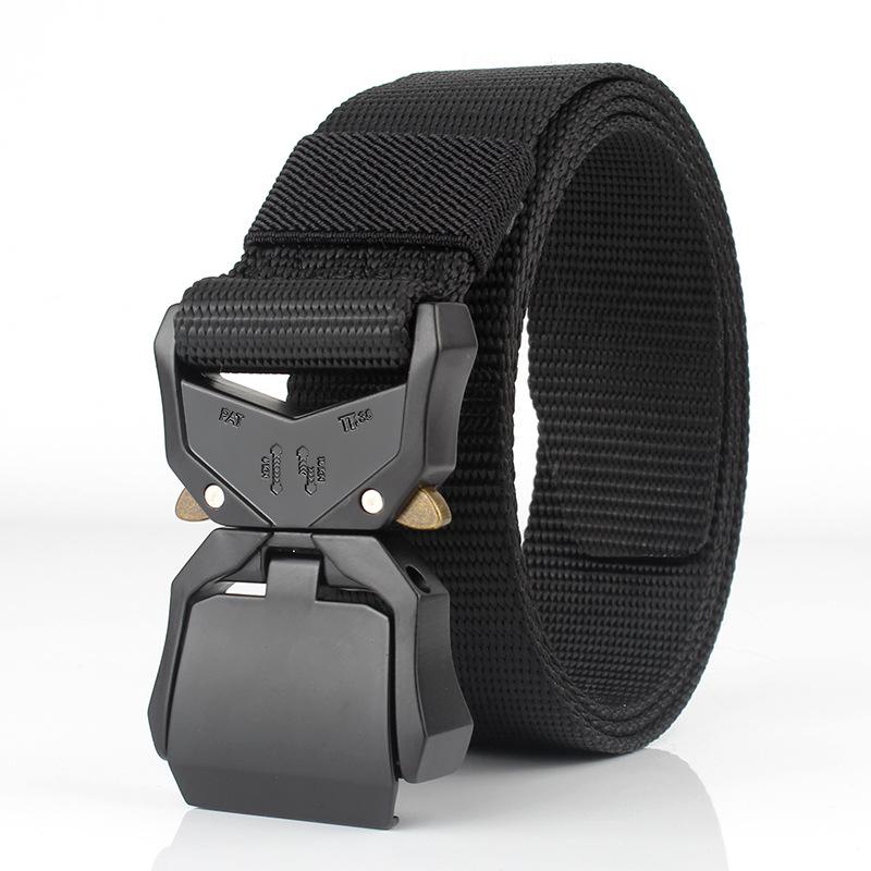 Men's Tactical Nylon Belt: Military & Security Canvas Belt for Outdoor and Work Use