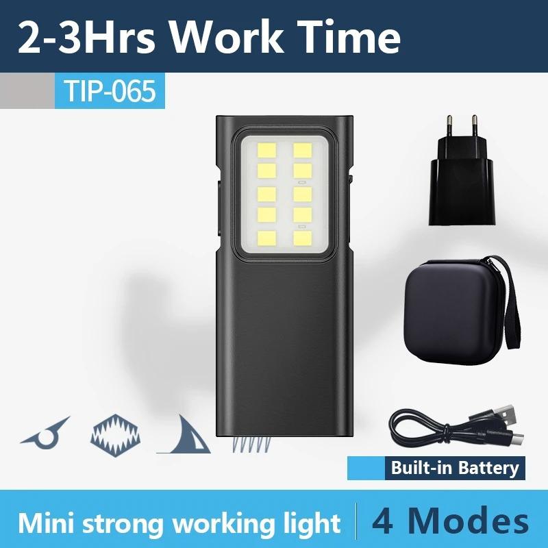 COB Flashlights 4 Lighting Modes Torch USB Rechargeable EDC Flashlight WIth Pen Clip Strobe for Fishing Camping Repair Torch