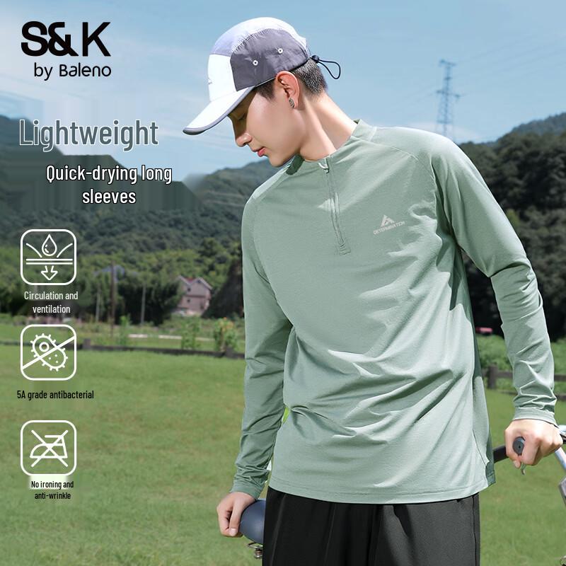 

Baleno Men s S&K Series Stand-Up Collar Long-Sleeve T-Shirt 3XL