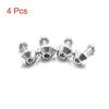 4Pcs Silver Tone Aluminum Alloy Car Motorcycle Decorative License Plate Screw