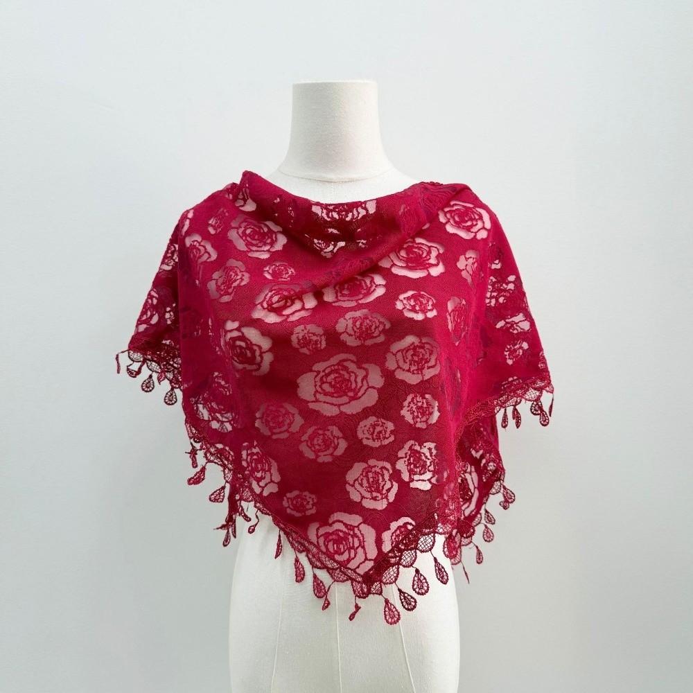 Vintage Bandanas for Women Cute Sweet Headscarf Shawl Lace Flower Hair Scarf Shawl  Photography
