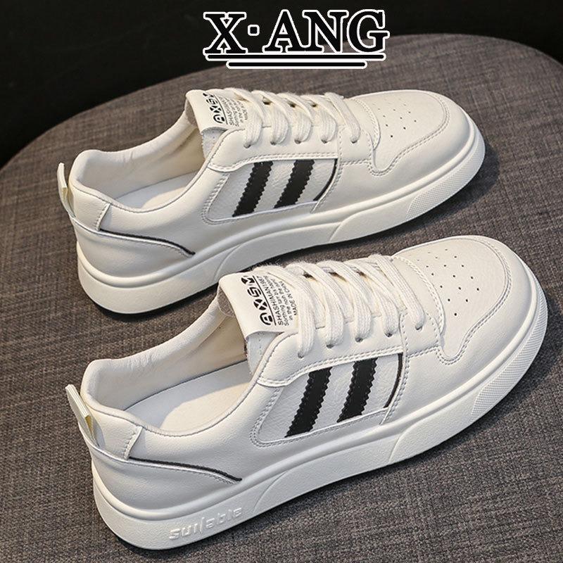 Flat bottom lightweight soft sole leather little white shoes women's shoes early spring new student board shoes casual sports shoes
