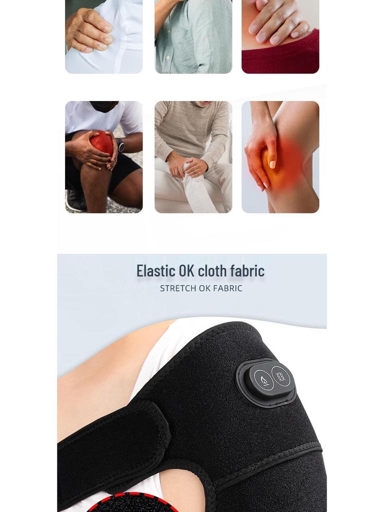 Dual-Use USB Rechargeable Hot Compress and Vibration Massager for Shoulder and Knee