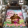 Masha Bear Customize Text Area Rug Suitable for Entryway Living Rooms Outdoor Hallway Antislip Carpet Office home decor Spiritual Gift