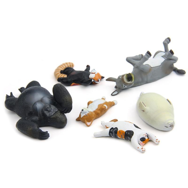 12 Warme und Gemütliche Zoo Corgi Katze, Eisbär und Gorilla Figuren Kühlschrankmagnete