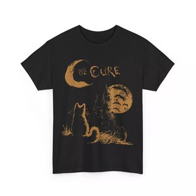 The Cure Vintage Cat Moon Funny The Cure Cat Lover T Shirt