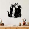 Black Cat 1pc Metal Wall Art, Contemporary Holiday Decor - Playful & Chic Gift for Cat Lovers At Christmas, Thanksgiving