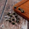 35 Stück runde Mini-Knöpfe – perfekt für Schmuckschatullen und kleine Möbel. Runde Metallgriffe im Vintage-Stil für Schubladen, Schmuck-Organizer-Knöpfe mit Schrauben.