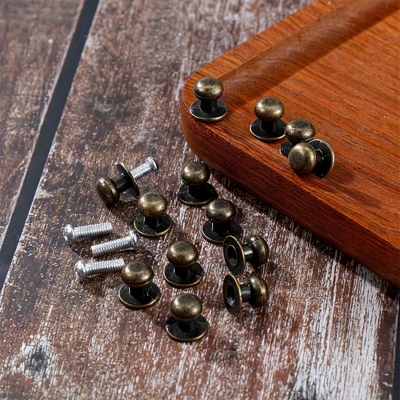 35 Stück runde Mini-Knöpfe – perfekt für Schmuckschatullen und kleine Möbel. Runde Metallgriffe im Vintage-Stil für Schubladen, Schmuck-Organizer-Knöpfe mit Schrauben.